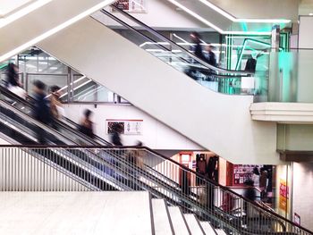 View of escalator