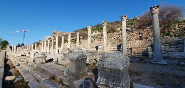 Old ruins against blue sky