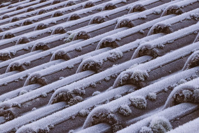 Full frame shot of snow on land