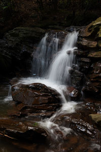 Scenic view of waterfall