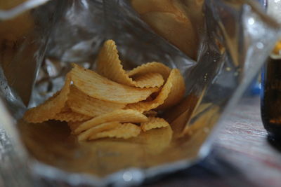 Close-up of food on table