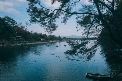 Scenic view of river against sky