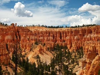 Panoramic view of landscape against cloudy sky