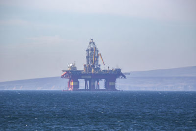 An oil rig in the orkneys, scotland, uk