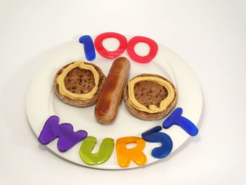 Close-up of served in plate