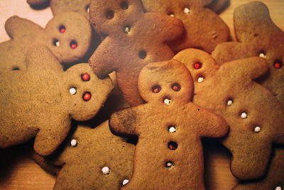 Close-up of cookies on table