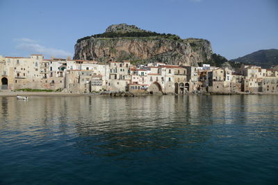 Buildings in city at waterfront