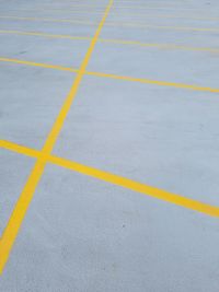 Road marking on asphalt