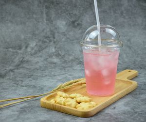 Close-up of drink on table