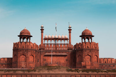 Low angle view of historical building against sky