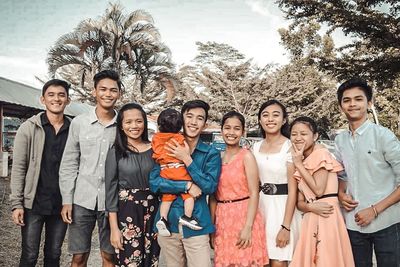 Portrait of a smiling young couple