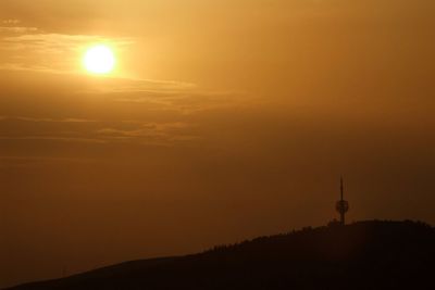 High angle view of sunset