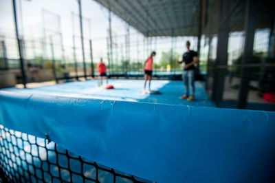 People playing in swimming pool