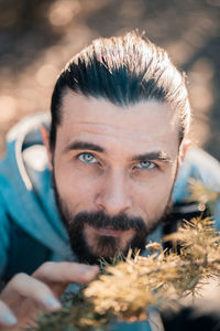 Close-up portrait of young man