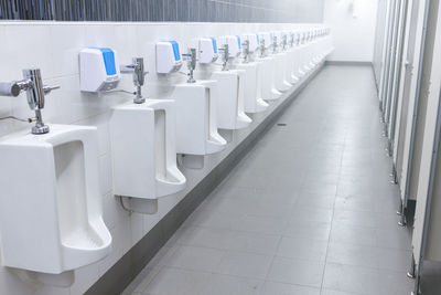 Interior of public restroom