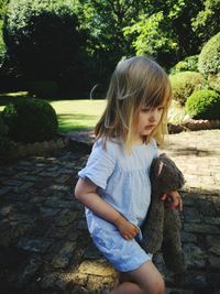 Girl walking at park