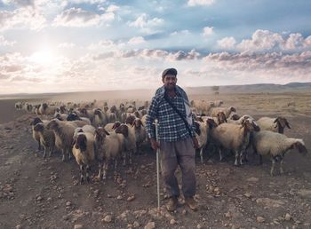 Man standing in a field