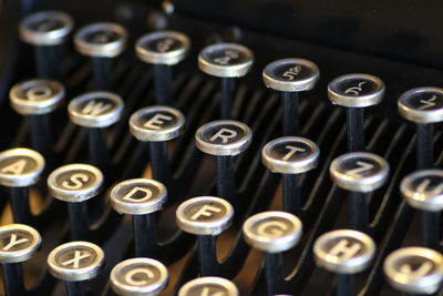 Full frame shot of typewriter keyboard