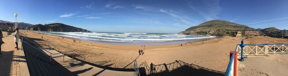 Panoramic view of beach against sky