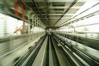 Railroad track passing through tunnel