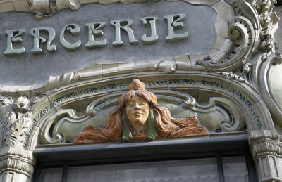 Low angle view of angel statue