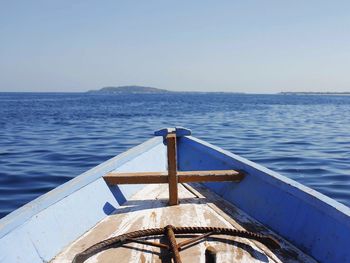 Cropped image of boat in water