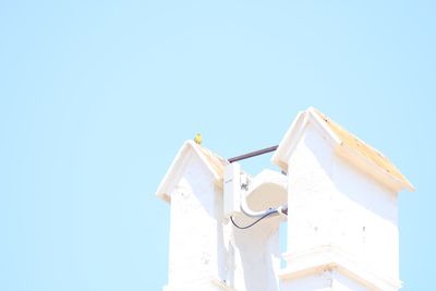 Low angle view of building against clear sky