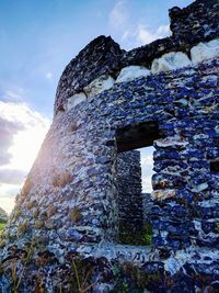 Low angle view of old ruins of building