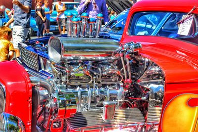 Engine of vintage car