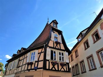 Low angle view of old building against sky