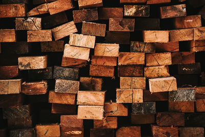 Full frame shot of firewood