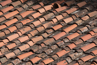 Full frame shot of roof tiles