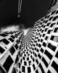 Low angle view of modern building against sky