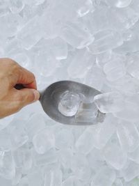Close-up of person holding ice cream