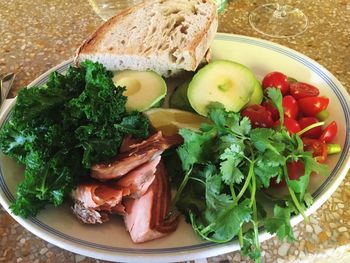 Close-up of served food