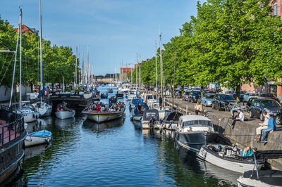 Canal in copenhagen, denmark