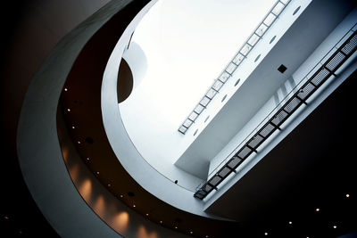 Low angle view of spiral staircase