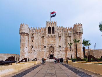 View of historic building against clear sky