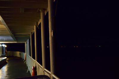 View of illuminated bridge at night