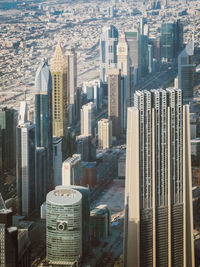 Aerial view of buildings in city