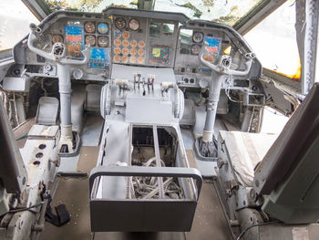 Interior of airplane