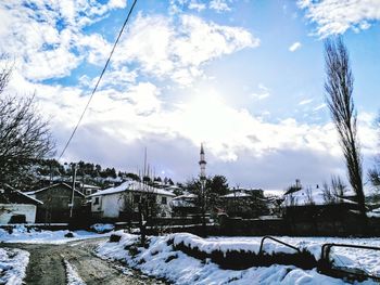 View of snow covered landscape