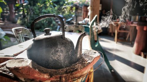Close-up of ice cream in container