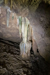 Close-up of rock formation in cave