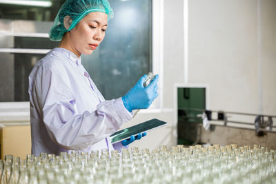 Female scientist working in laboratory