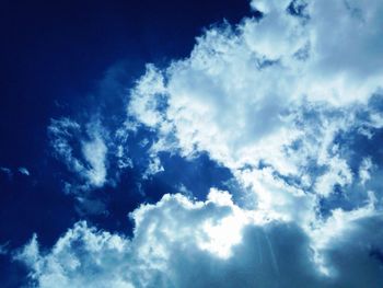 Low angle view of cloudy sky