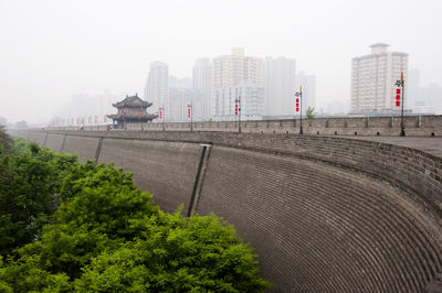 View of skyscrapers in city