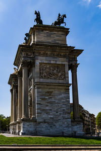 Low angle view of historical building