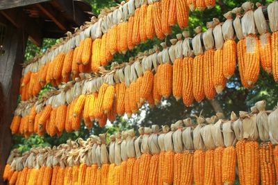 Full frame shot of orange for sale at market stall