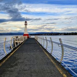 View of lighthouse at seaside